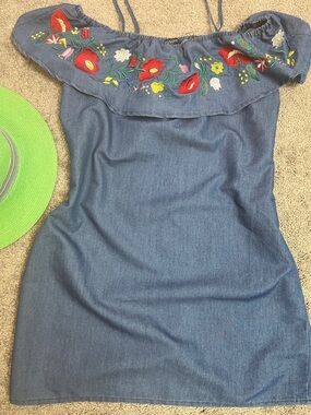 denim maxi dress strapless In the Moment Midi Sundress S / Denim has a strapless neckline Slip (L) Cute Summer Dress Guide Size:10 US (42 EU)